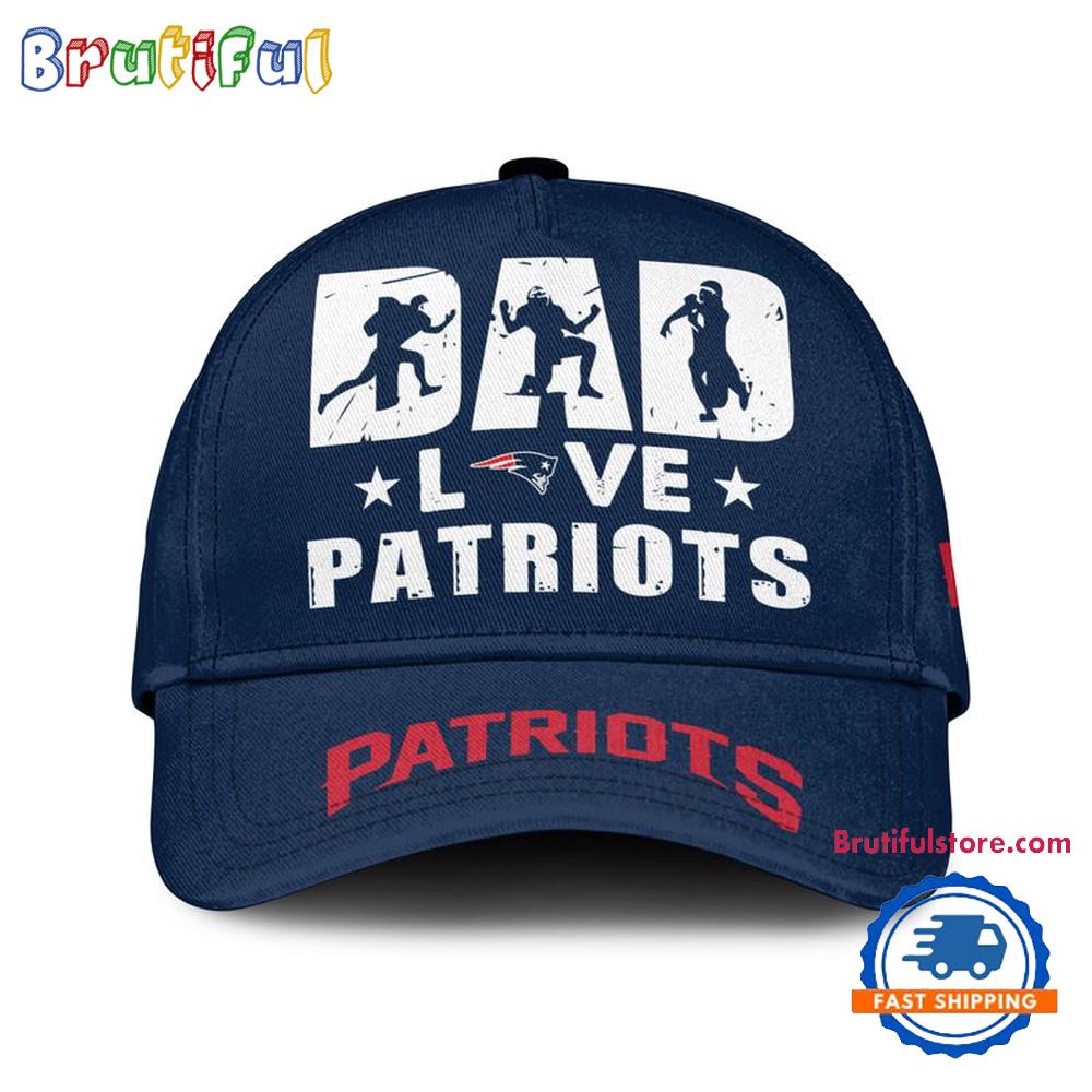 NFL New England Patriots Dad Love Best Father's Day Baseball Cap