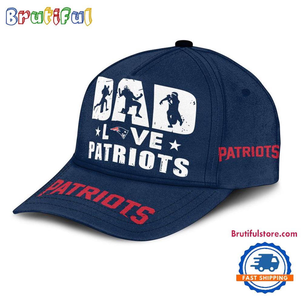 NFL New England Patriots Dad Love Best Father's Day Baseball Cap