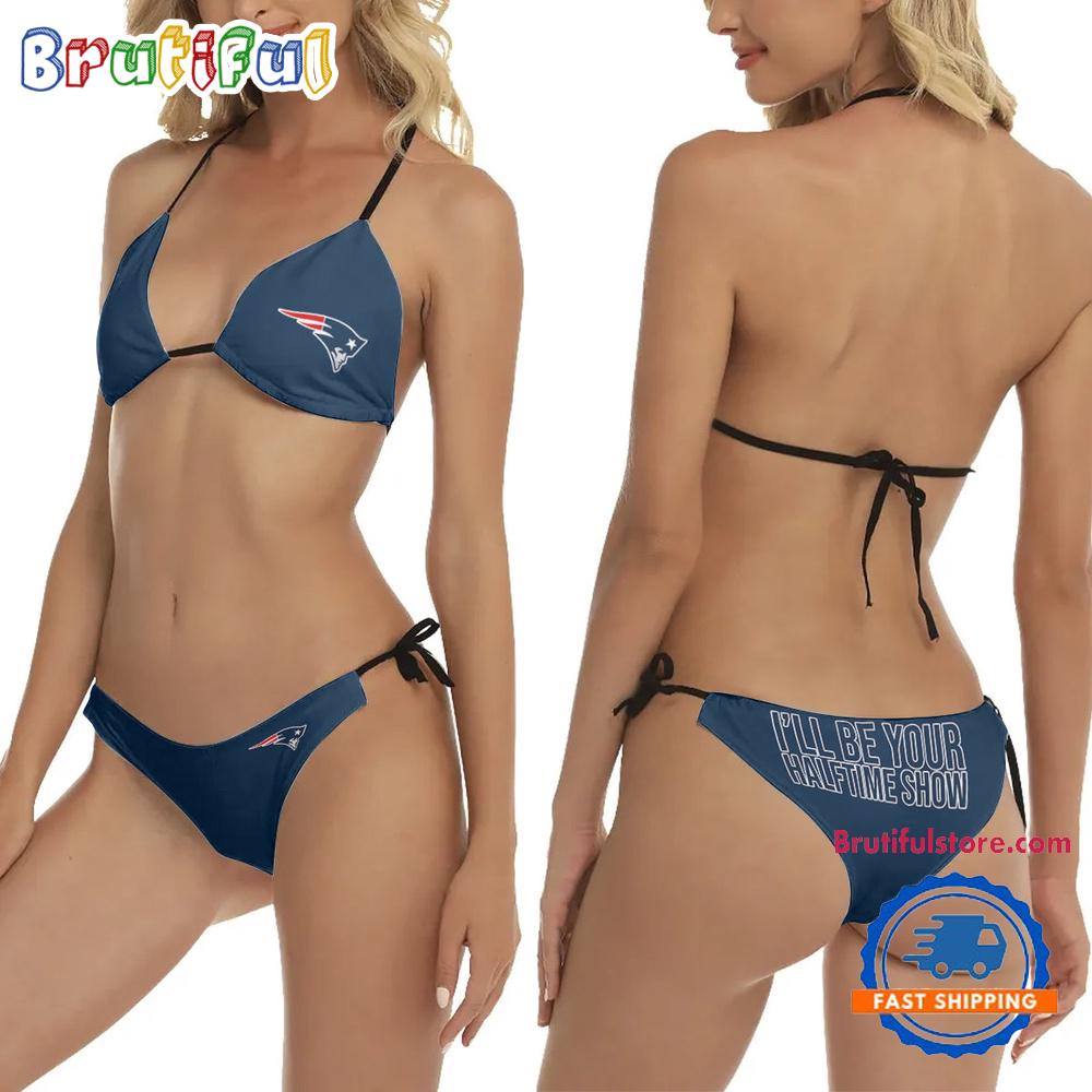 NFL New England Patriots I'll Be Your Halftime Show 2 Piece Women's Bikini Swimsuit
