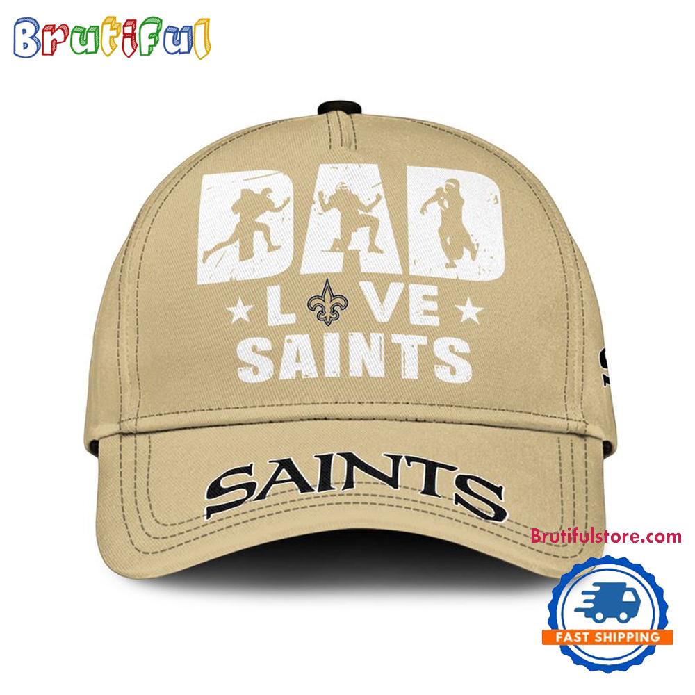 NFL New Orleans Saints Dad Love Best Father's Day Baseball Cap
