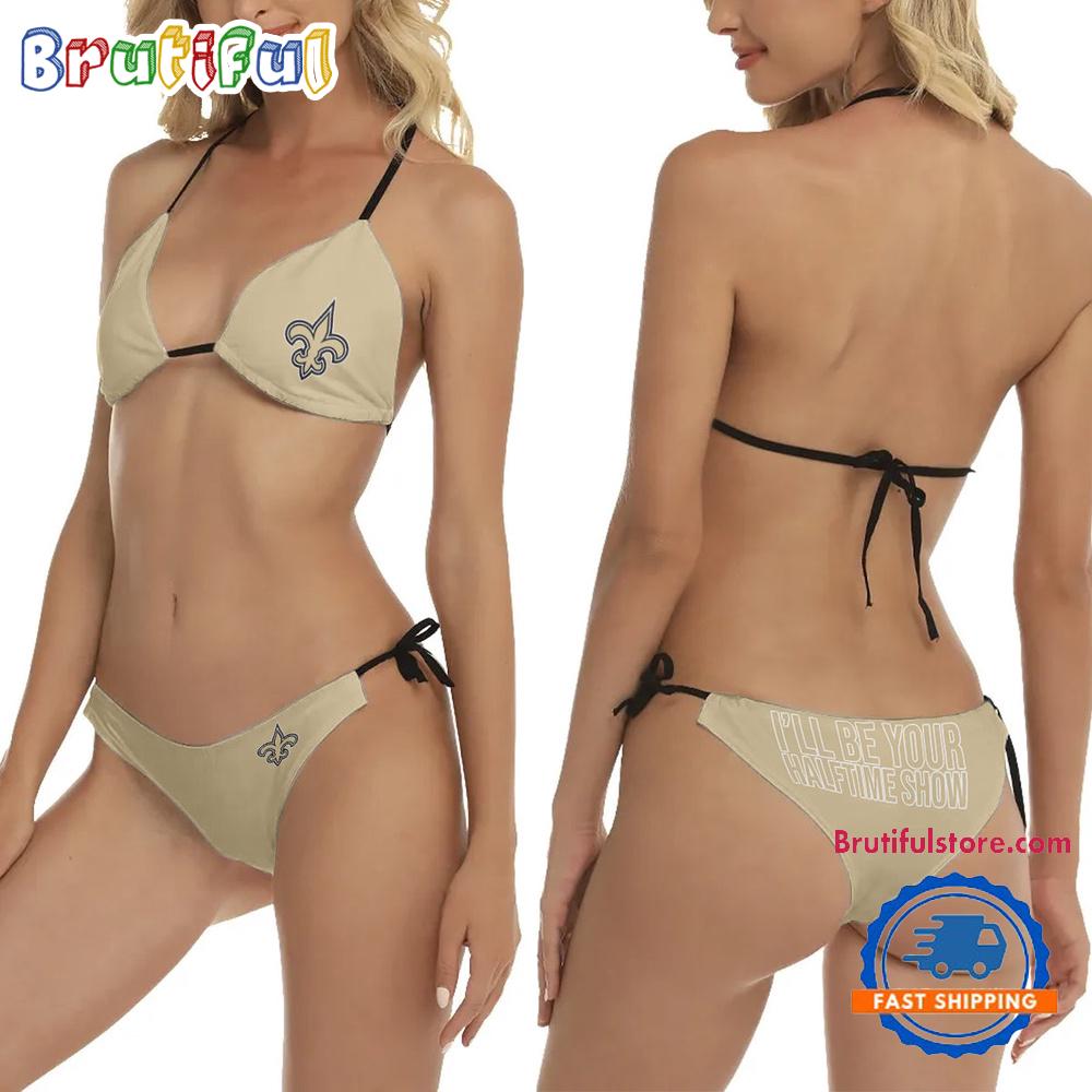 NFL New Orleans Saints I'll Be Your Halftime Show 2 Piece Women's Bikini Swimsuit
