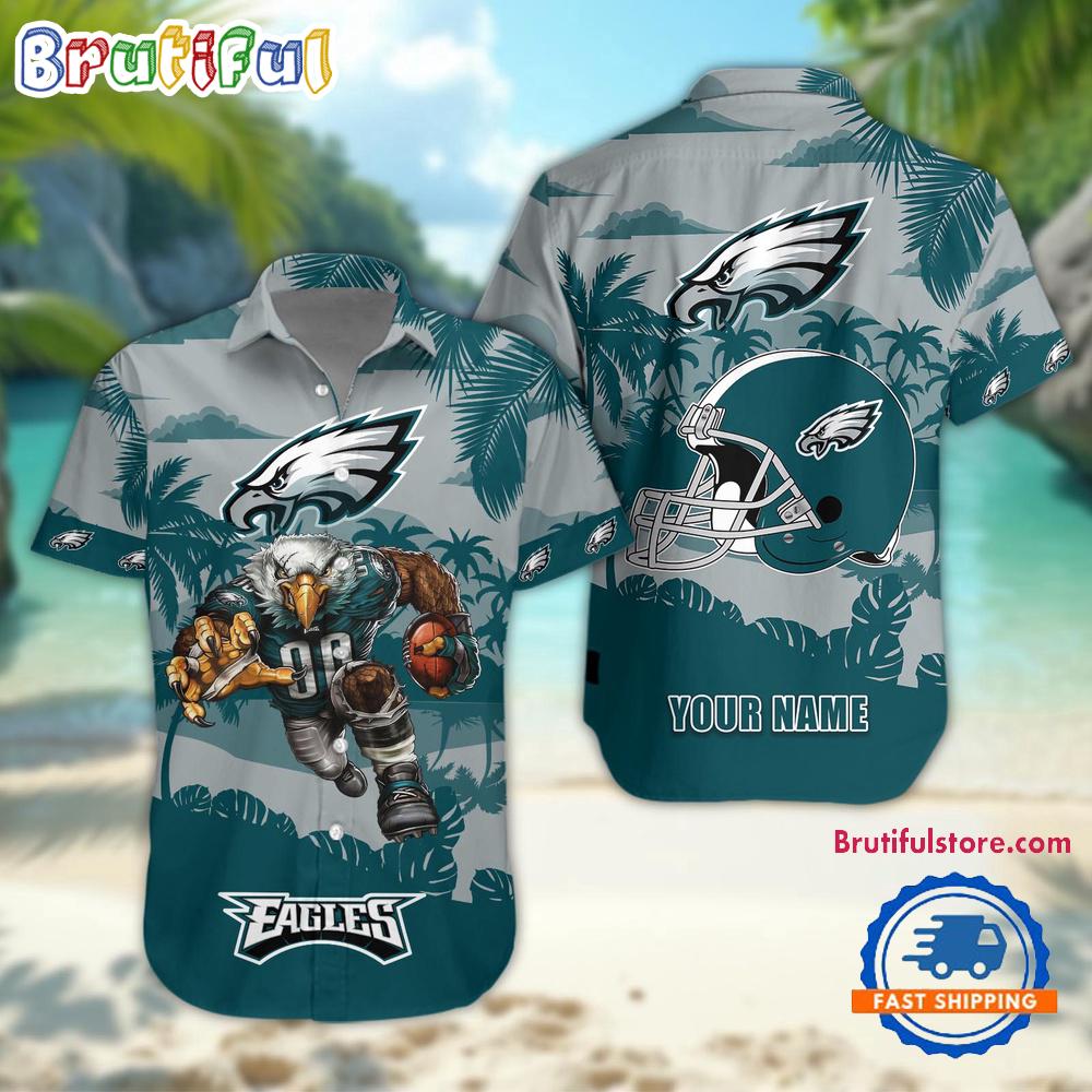 NFL Philadelphia Eagles Football Mascot Summer Hawaiian Shirt