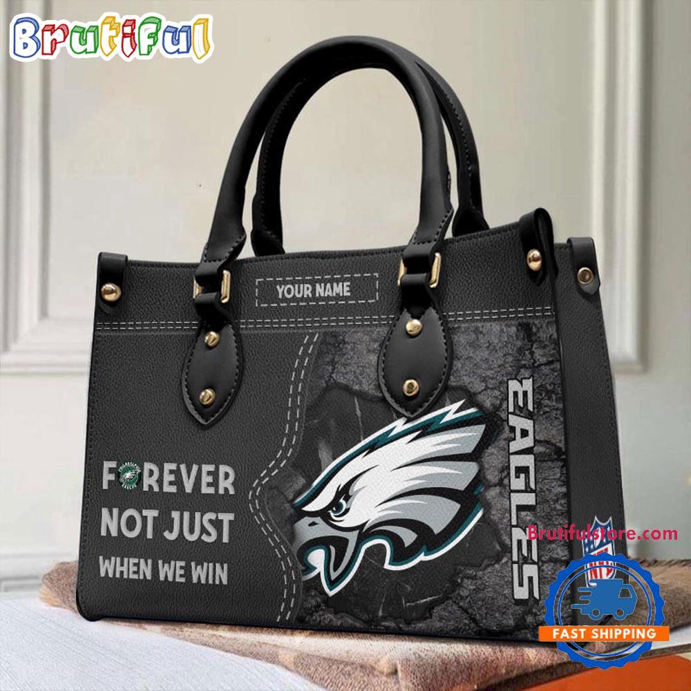NFL Philadelphia Eagles Forever Not Just When We Win Women's Leather Hand Bag