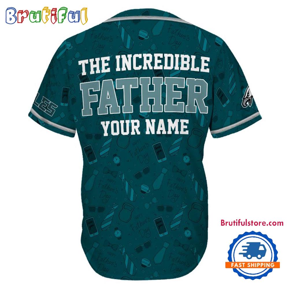 NFL Philadelphia Eagles The Increadible Father Baseball Jersey