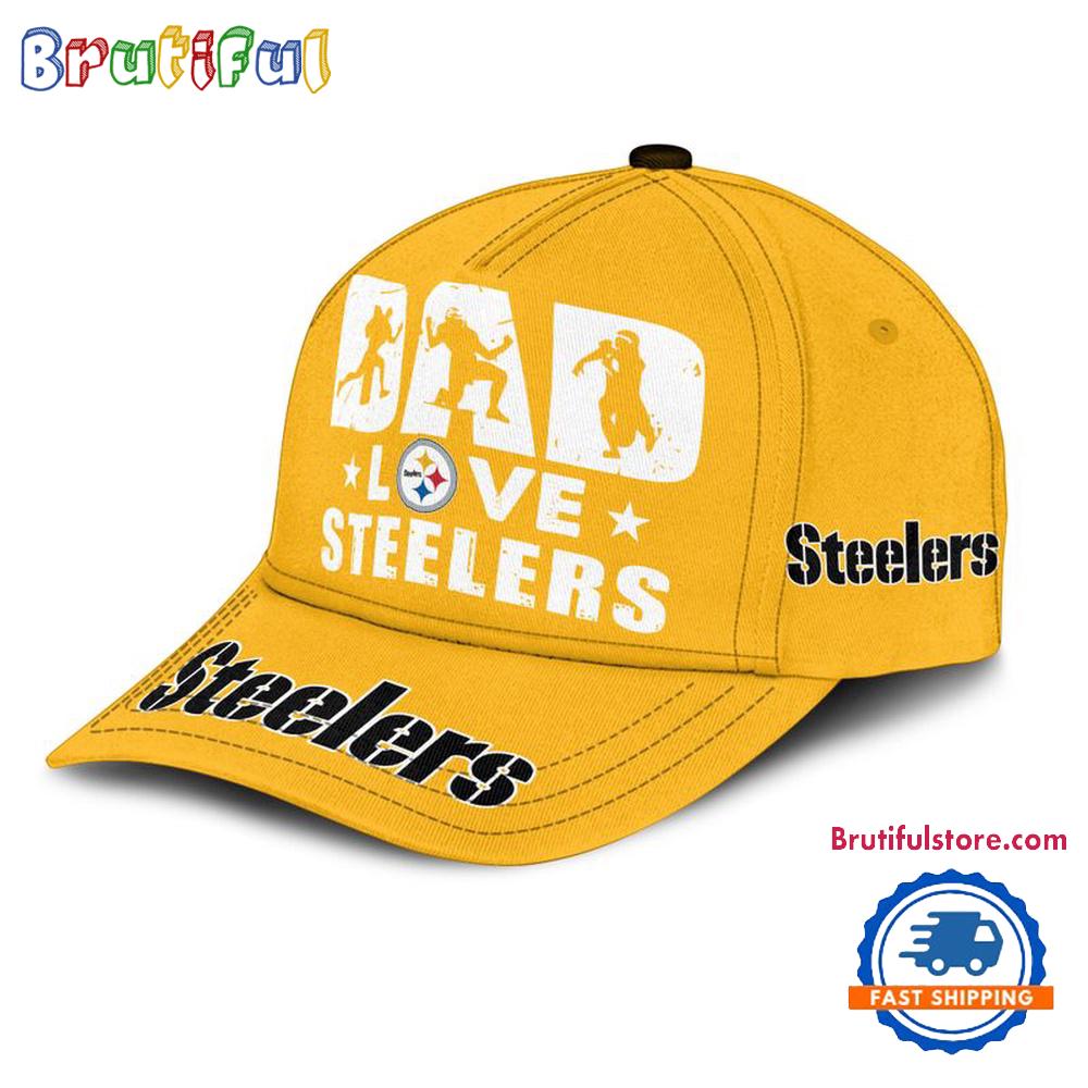 NFL Pittsburgh Steelers Dad Love Best Father's Day Baseball Cap