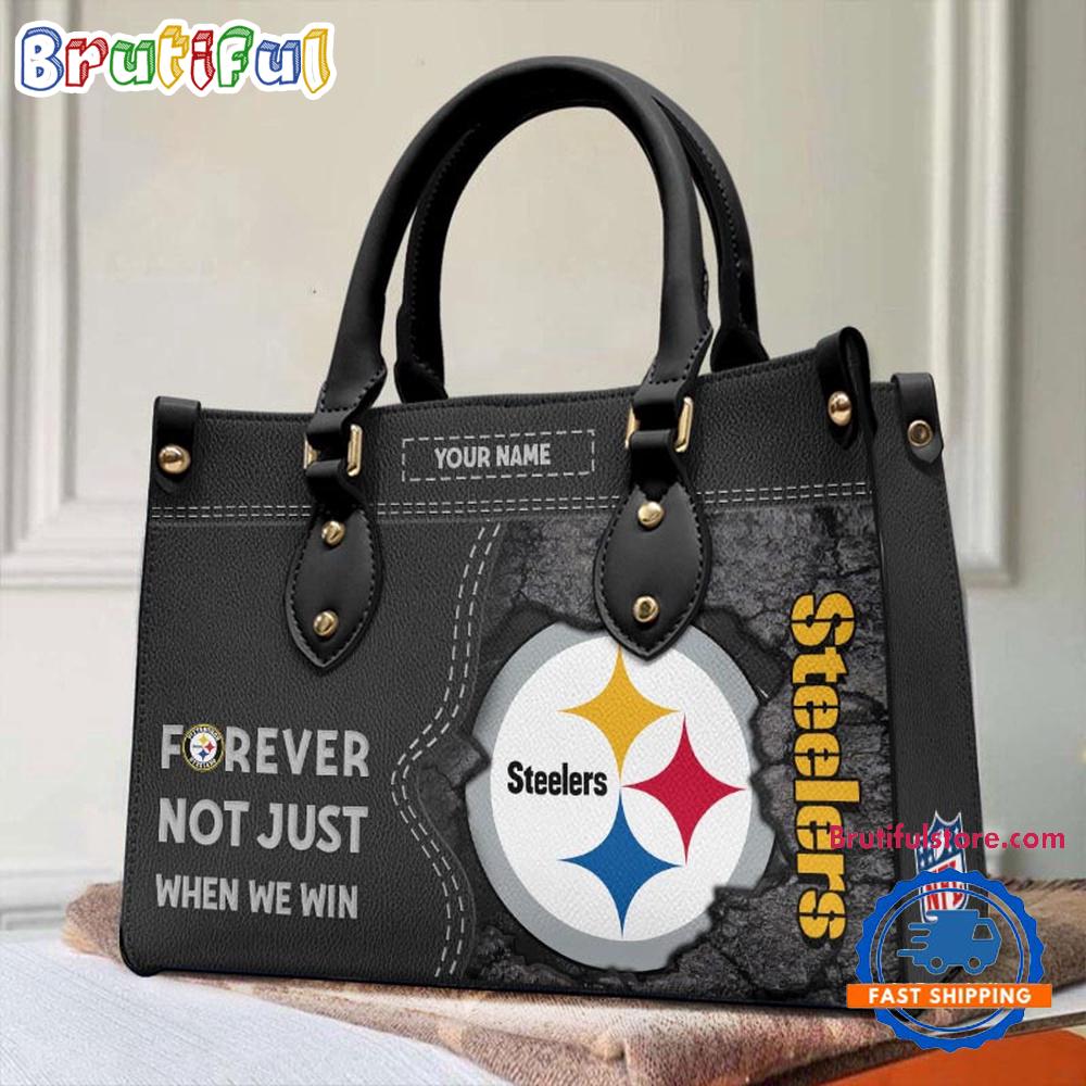 NFL Pittsburgh Steelers Forever Not Just When We Win Women's Leather Hand Bag