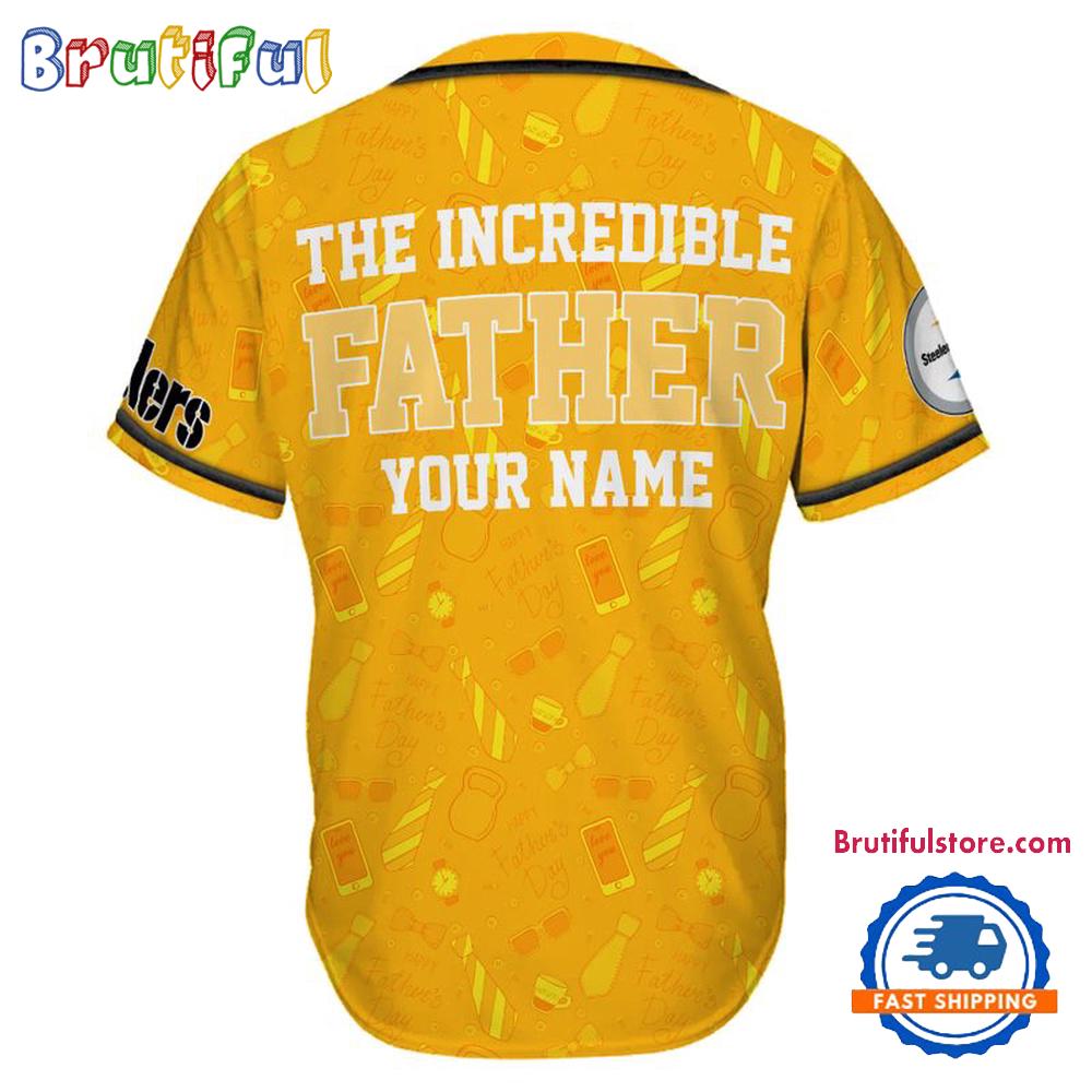 NFL Pittsburgh Steelers The Increadible Father Baseball Jersey