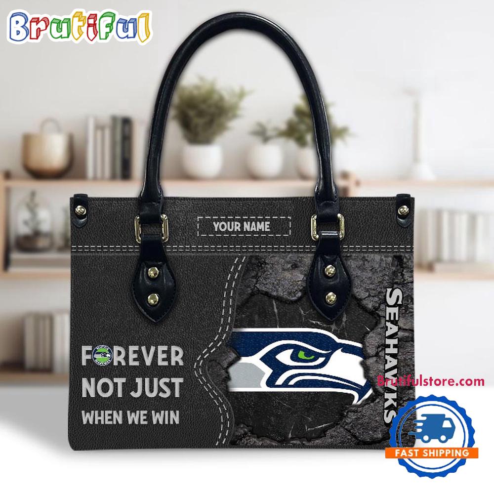 NFL Seattle Seahawks Forever Not Just When We Win Women's Leather Hand Bag