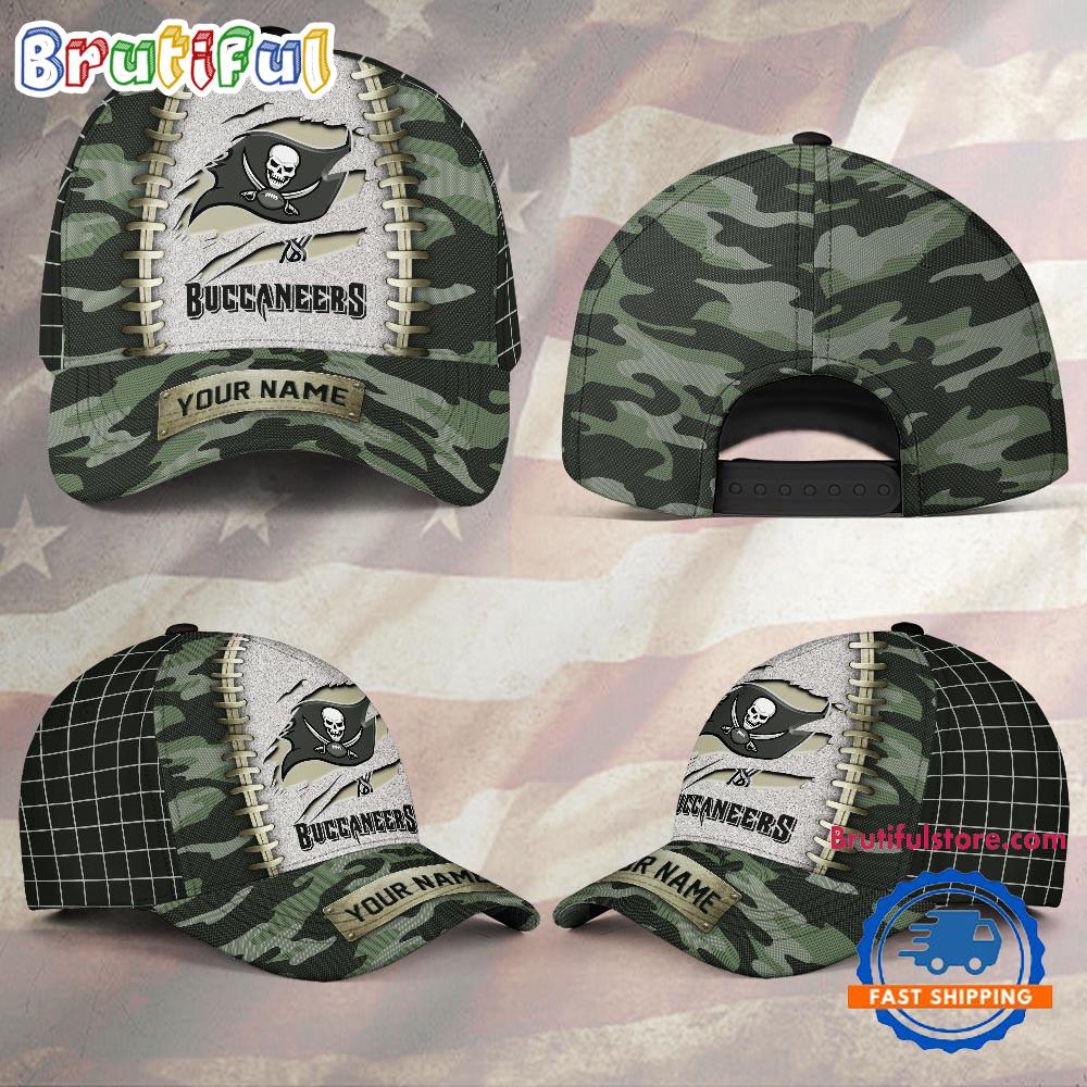 NFL Tampa Bay Buccaneers Camo Hunting Custom Name Classic Cap