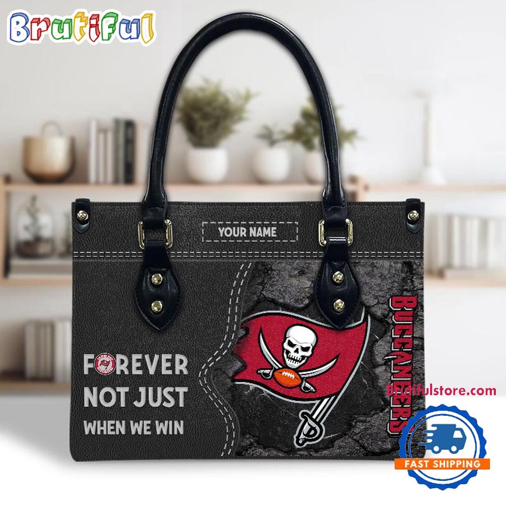 NFL Tampa Bay Buccaneers Forever Not Just When We Win Women's Leather Hand Bag