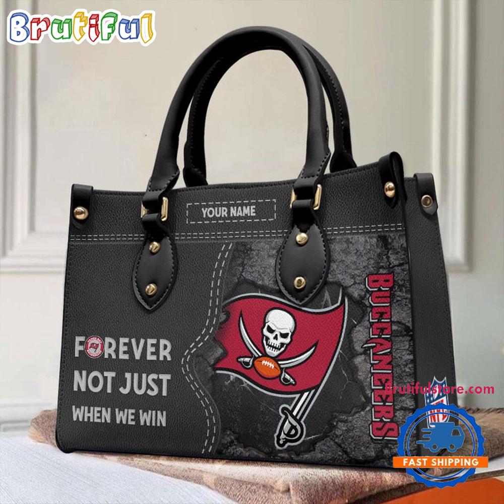 NFL Tampa Bay Buccaneers Forever Not Just When We Win Women's Leather Hand Bag