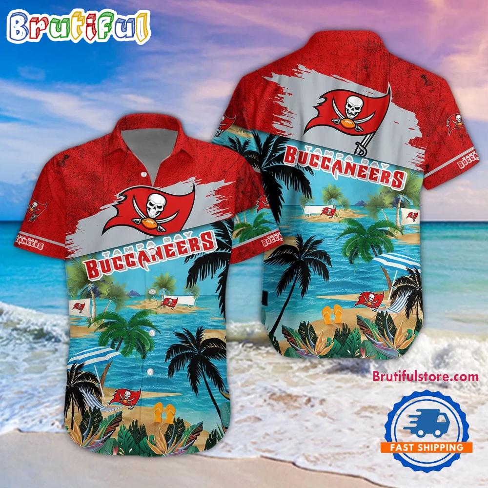 NFL Tampa Bay Buccaneers Palm Tree Summer Beach Aloha Hawaiian Shirt