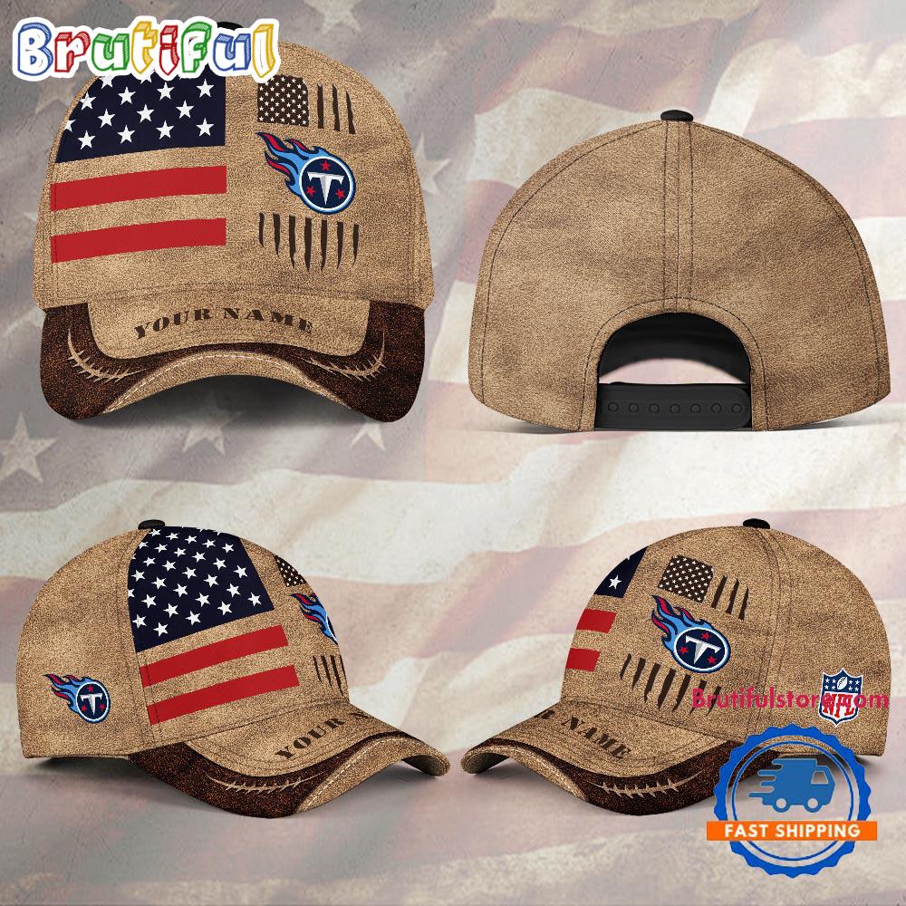 NFL Tennessee Titans x American Flag Custom Baseball Cap