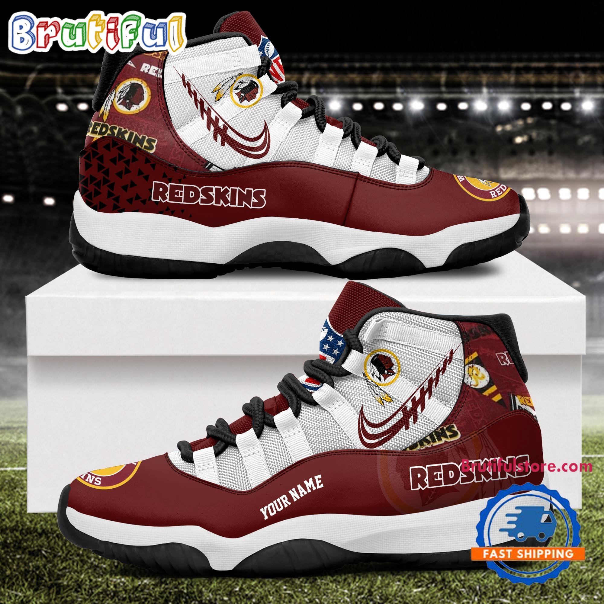 NFL Washington Redskin Football Team Custom Air Jordan 11 Shoes