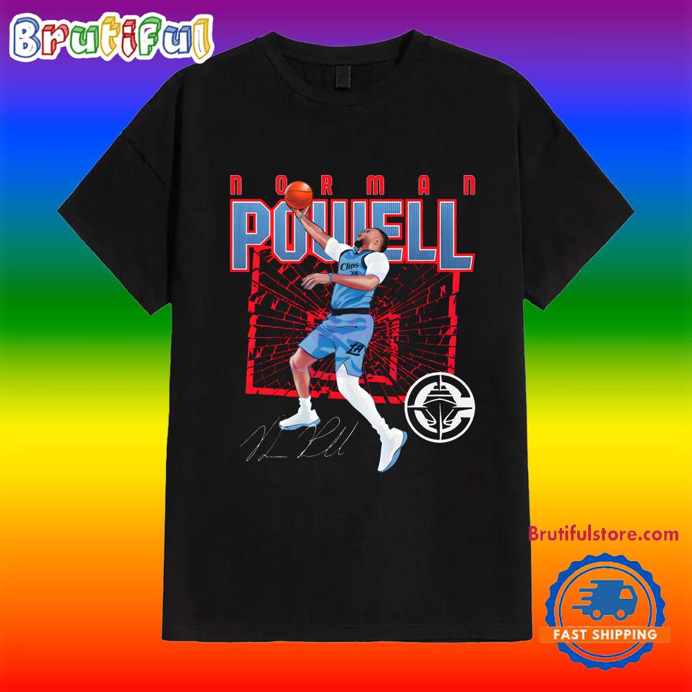 Norman Powell Los Angeles Clippers Shattered Signature T Shirt