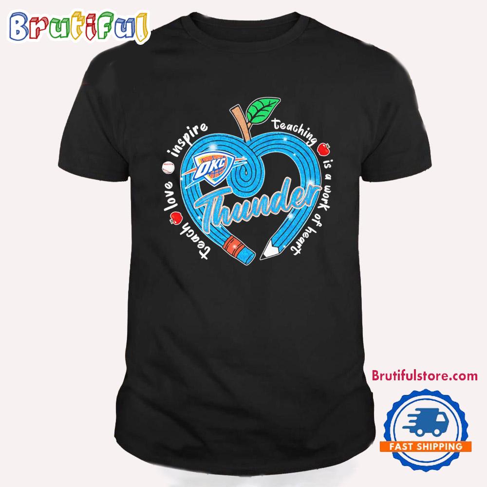 Oklahoma City Thunder Teachers’ Pride Heart Teacher Appreciation Week T Shirt