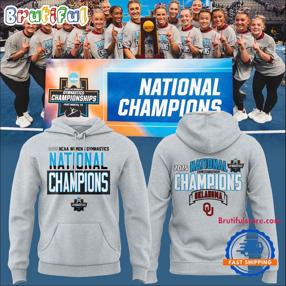 Oklahoma Sooners Women’s Gym 2025 Women’s Gymnastics National Champions Hoodie