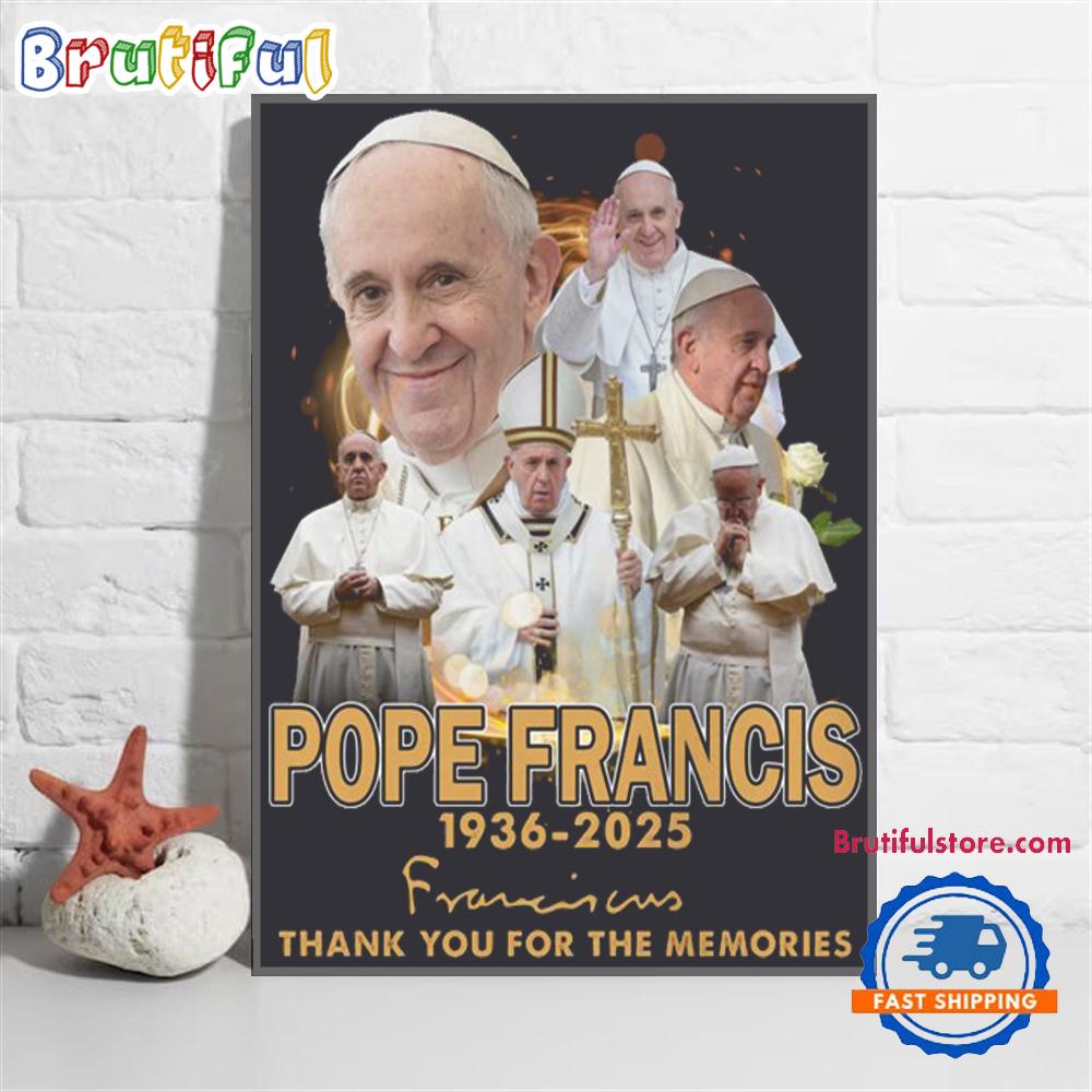 Pope Francis 1936-2025 Signature Wall Art Poster Canvas