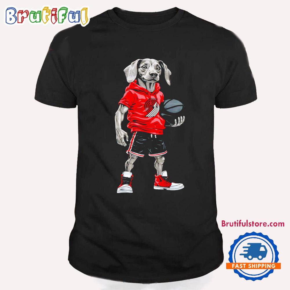 Portland Trail Blazers x Dachshund Dogs NBA T Shirt