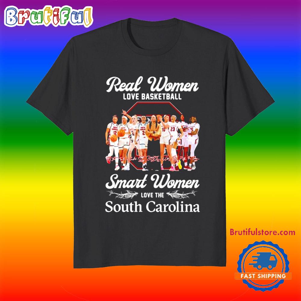 Real Women Love Basketball Smart Women Love the South Carolina Gamecocks ’25 T Shirt