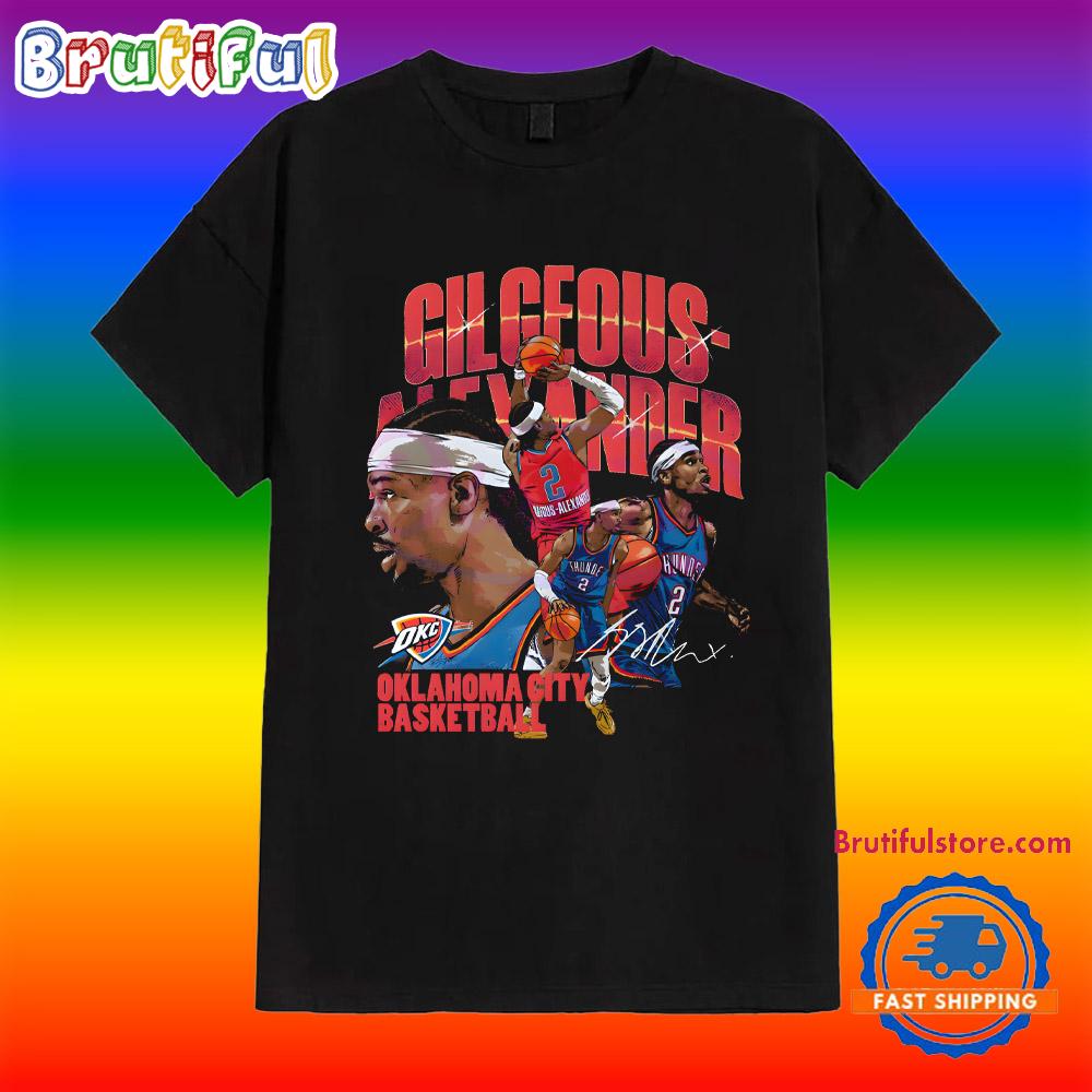 Retro Shai Gilgeous Alexander Oklahoma City Thunder T Shirt