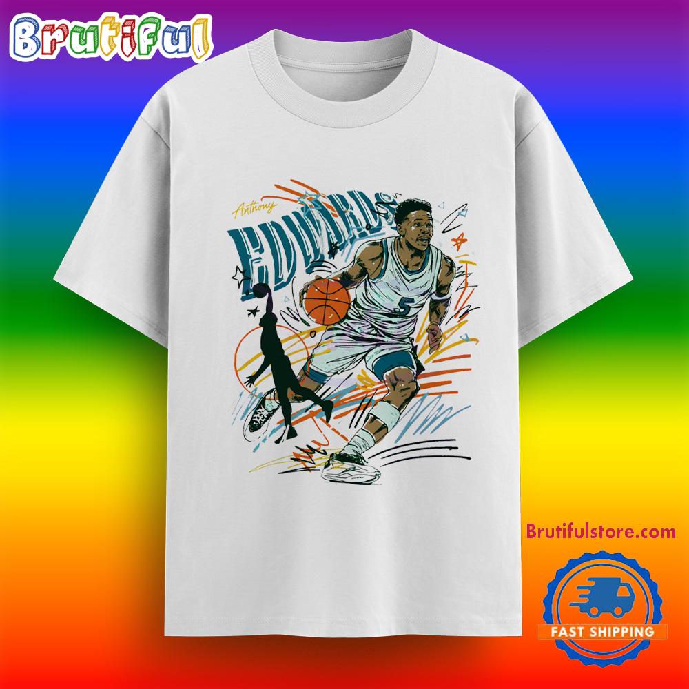 Retro Vintage Anthony Edwards Minnesota Scribble Shirt