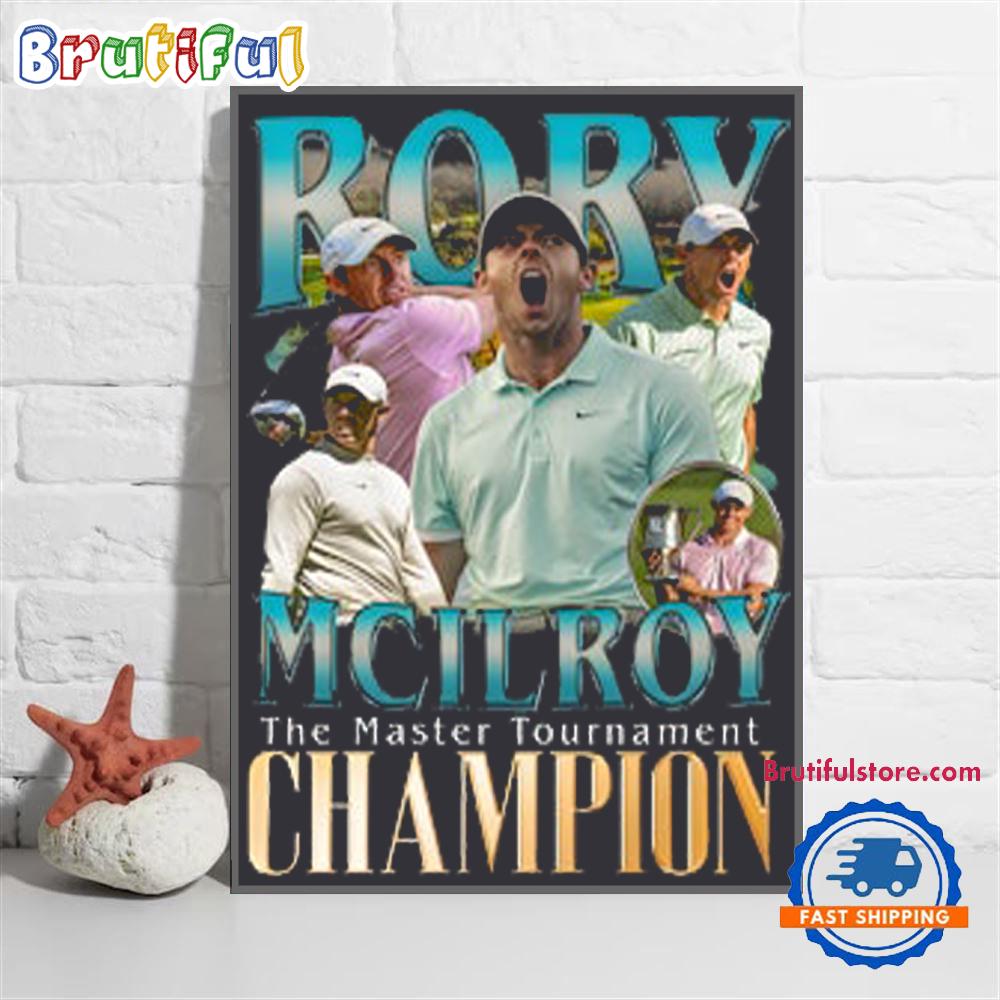 Rory Mcilroy The Master Tournament 2025 Champions Wall Art Poster Canvas