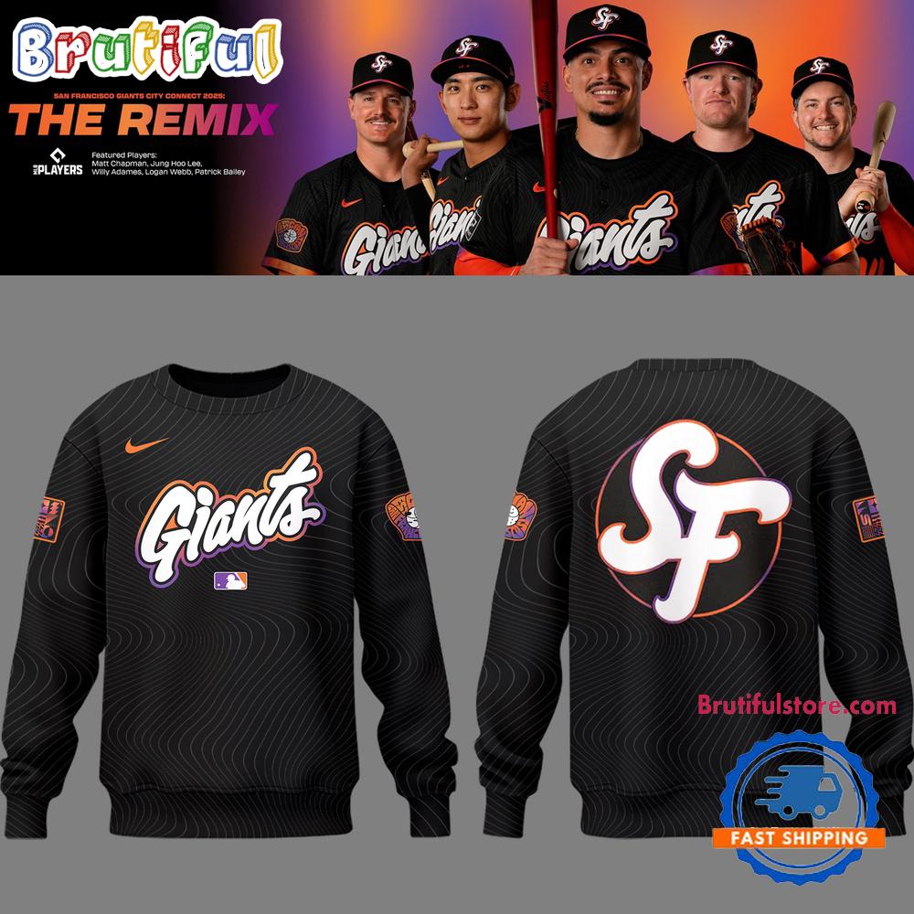 San Francisco Giants Baseball City Connect 2.0 The Remix All Over Print Sweatshirt
