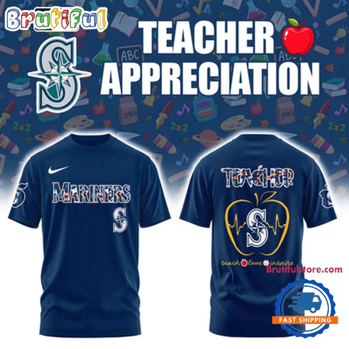 Seattle　MARINERS  Tシャツ　３サイズセット Seattle Mariners City Connect Velocity Men's Nike Dri-FIT MLB T 応援グッズ