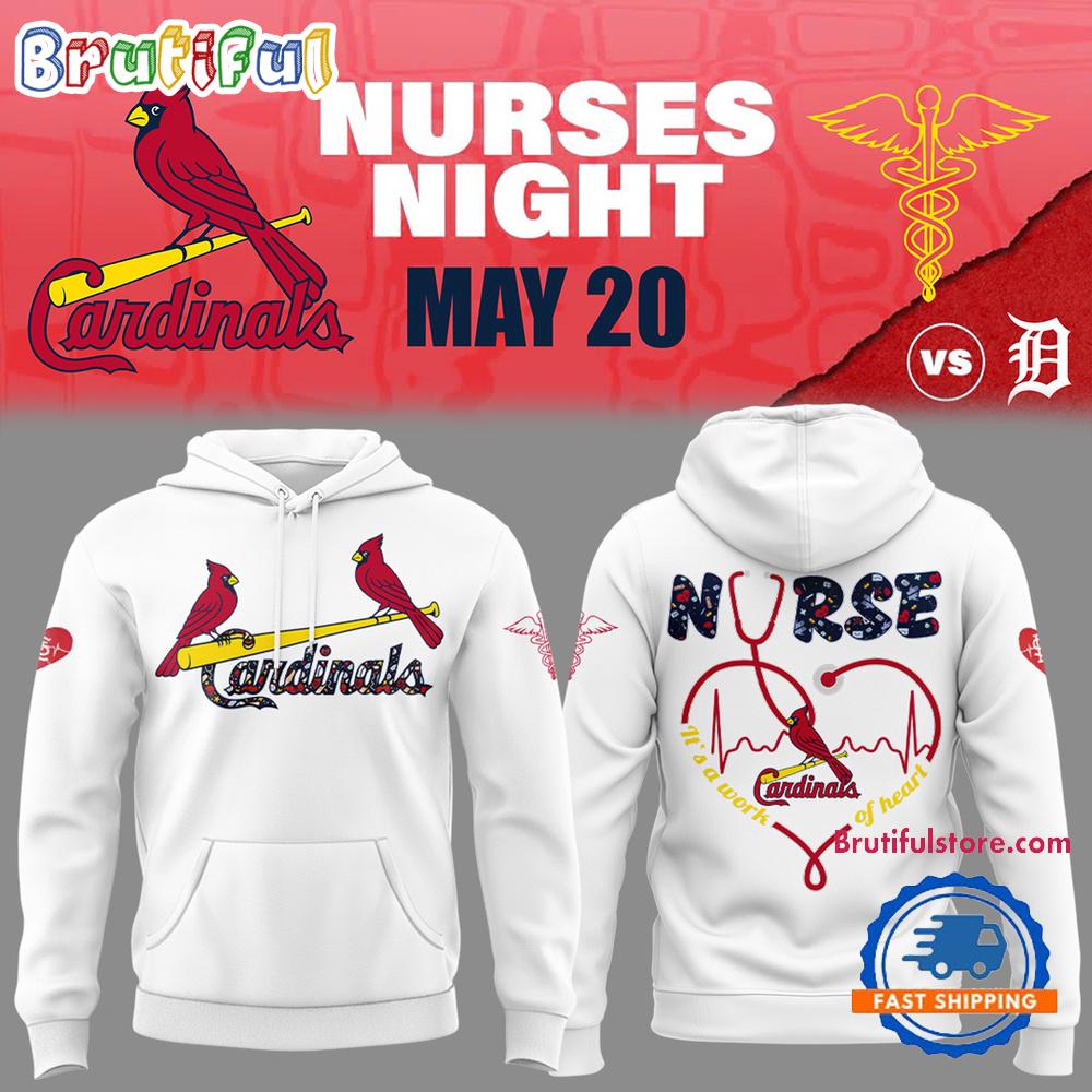 St. Louis Cardinals NURSES NIGHT White Hoodie