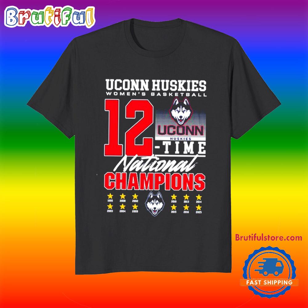UConn Huskies 12-time National Champions T Shirt