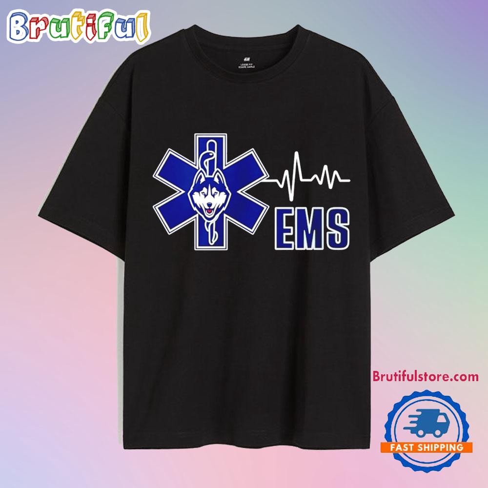 Uconn Huskies National Ems Week Heartbeat T Shirt