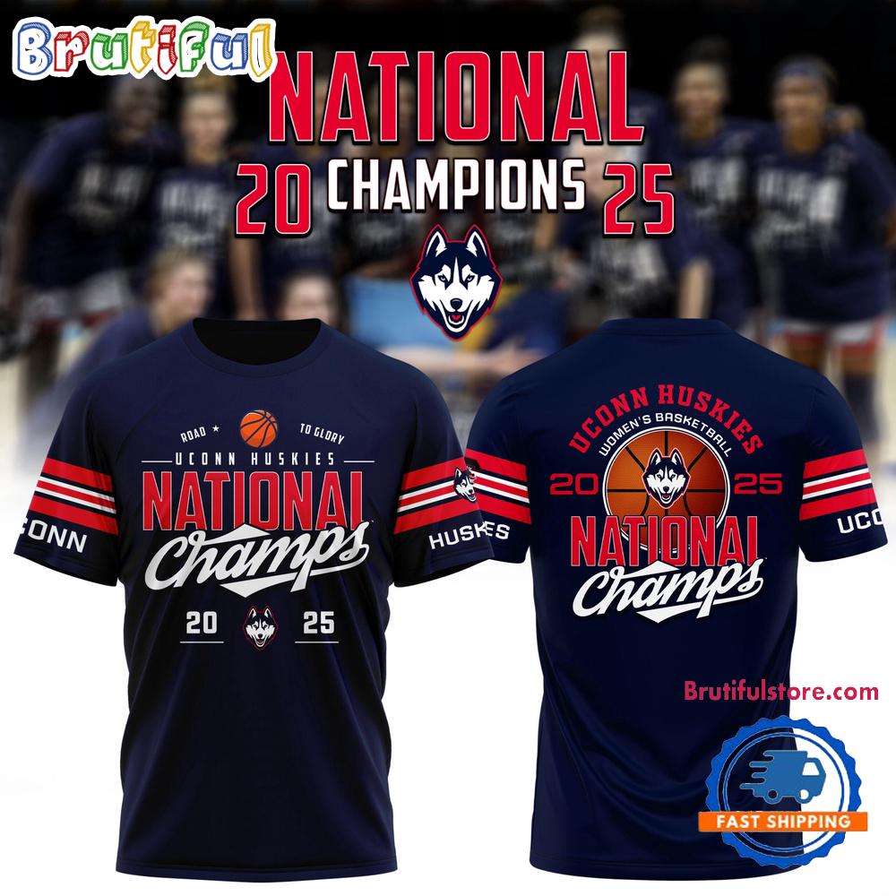Uconn Huskies Women's Basketball 2025 National Champions T Shirt