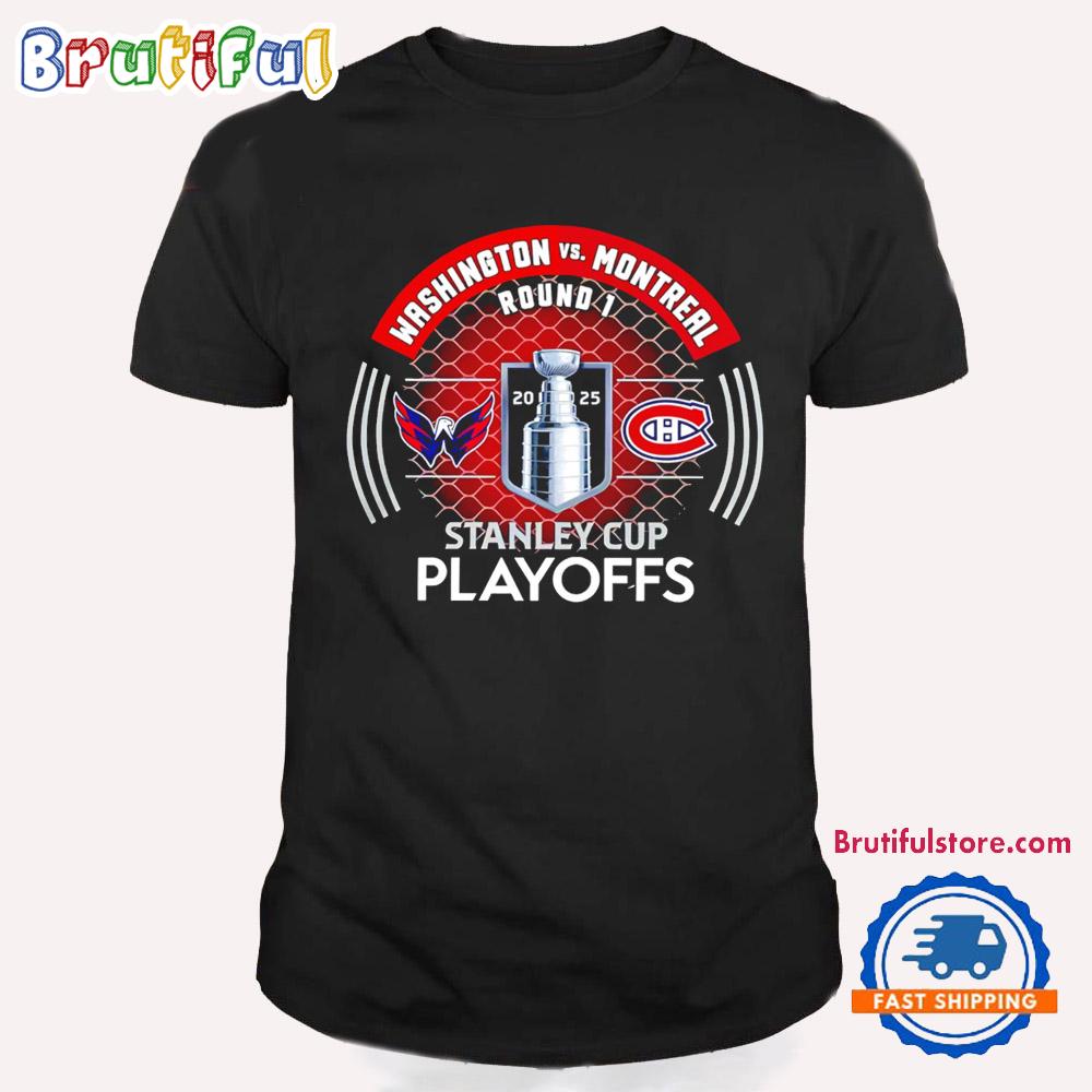 Washington Capitals vs. Montreal Canadiens 2025 Stanley Cup Playoffs First Round T Shirt