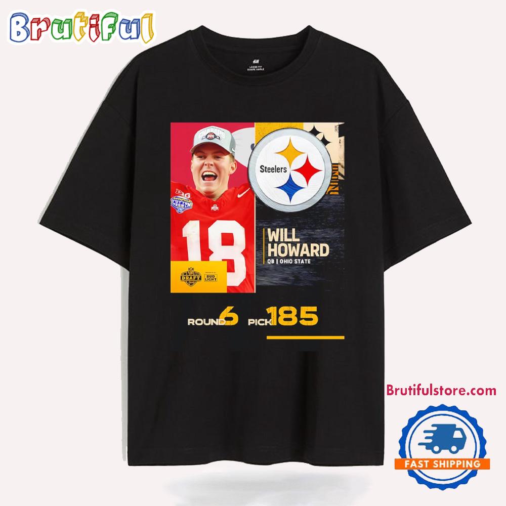 Will Howard Pittsburgh Steelers 2025 Nfl Draft Poster T Shirt