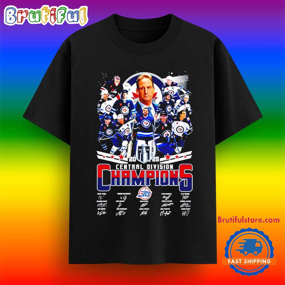 Winnipeg Jets Central Division Champions 2025 Signature T Shirt