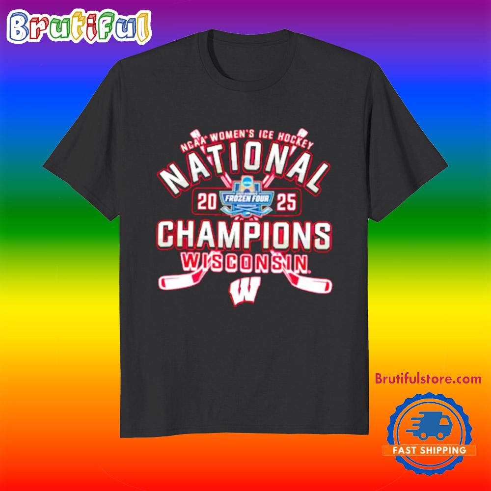 Wisconsin Badgers 2025 NCAA Frozen Four National Champions T Shirt
