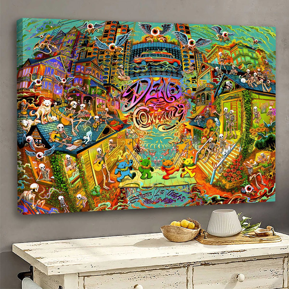 Dead & Company Music 2025 Wall Art Poster Canvas, Grateful Dead Poster Canvas