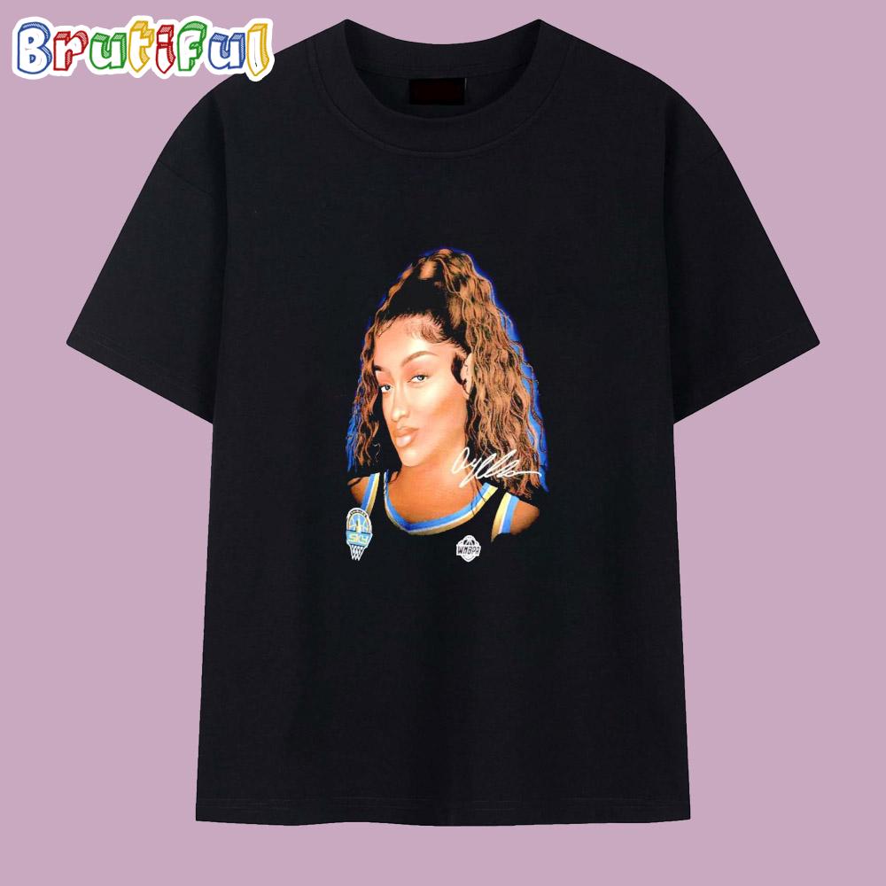 Angel Reese Chicago Sky Sketch Signature T Shirt