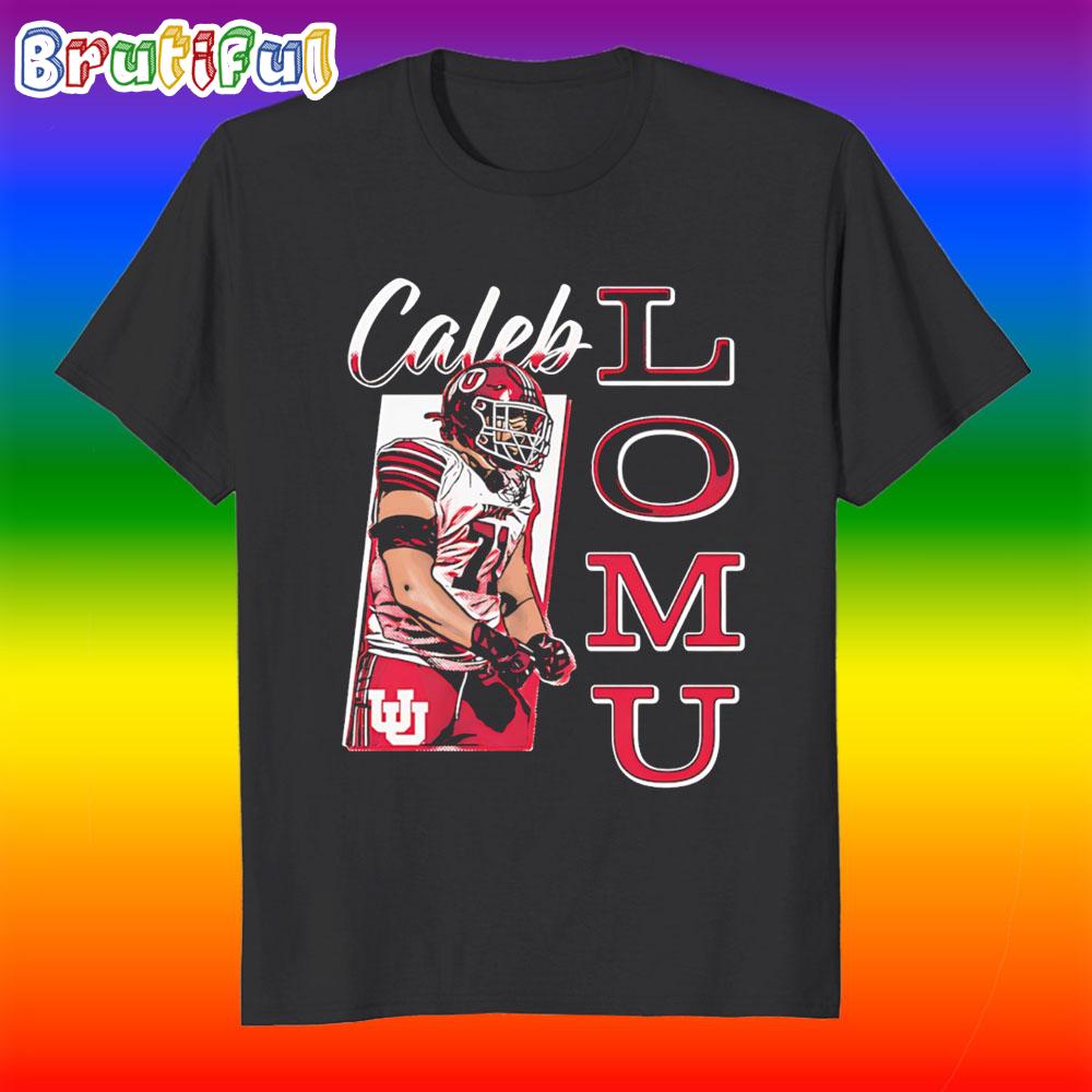 Caleb Lomu Utah Utes Graphic Cartoon T Shirt