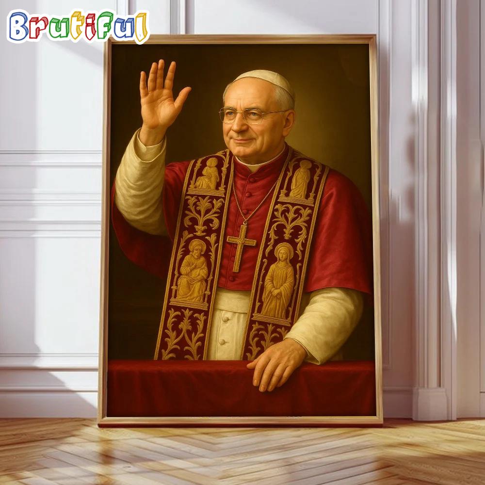 Cardinal Robert Francis Prevost First American Pope 2025 Poster Canvas Art