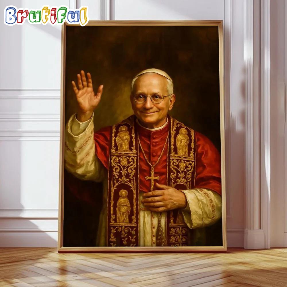 Cardinal Robert Francis Prevost First American Pope Wall Art Poster Canvas