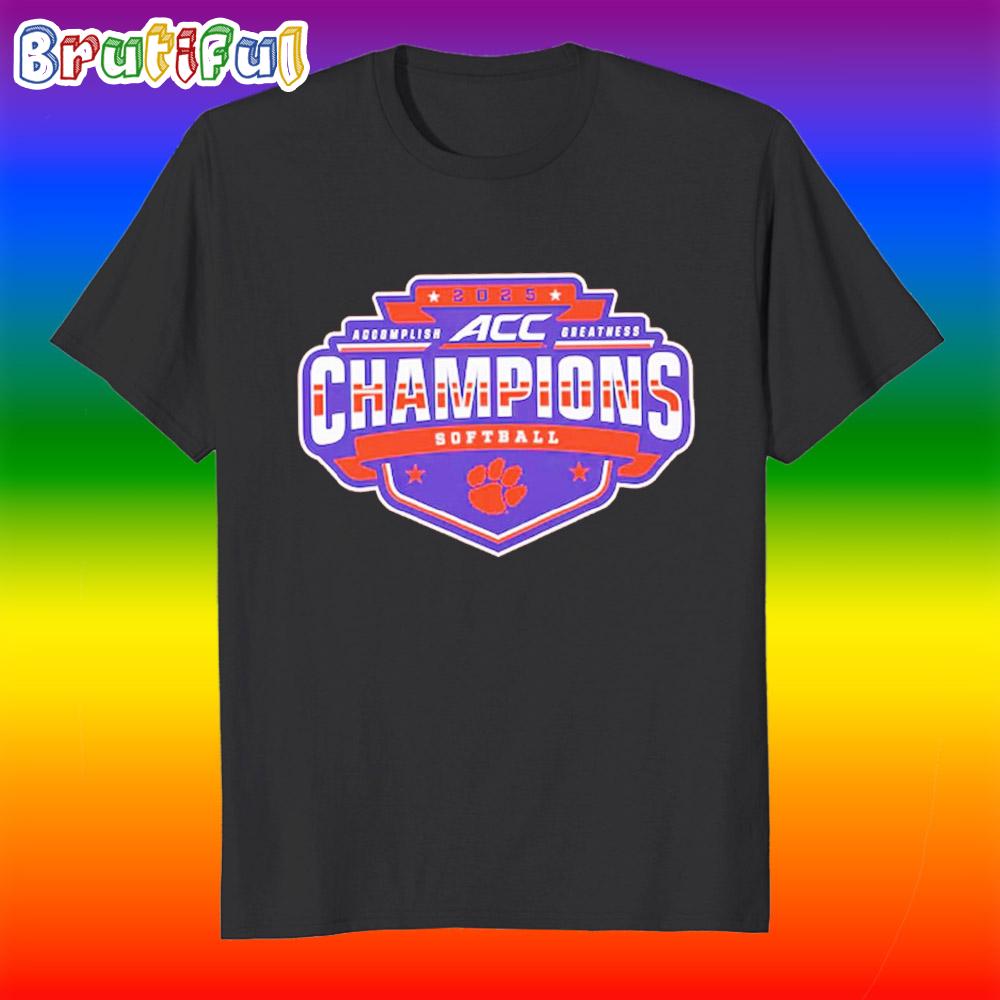 Clemson Tigers 2025 ACC Softball Conference Tournament Champions T Shirt