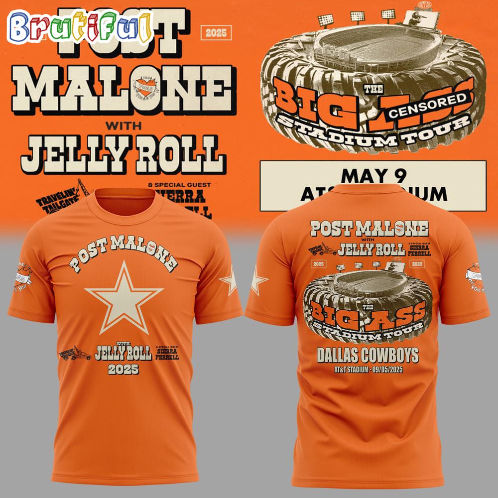 Dallas Cowboys Post Malone With Jelly Roll 2025 T Shirt