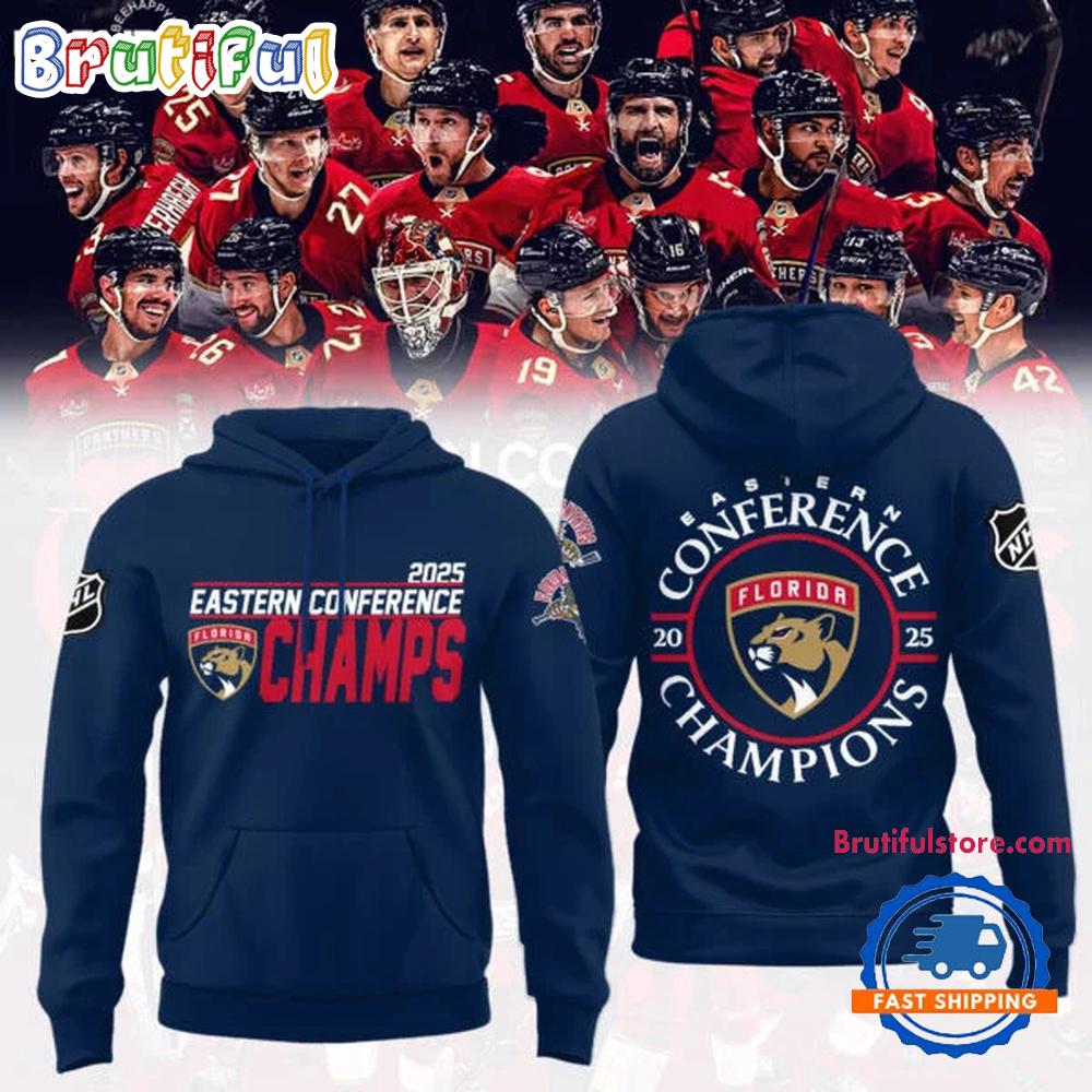 FLORIDA PANTHERS 2025 Eastern Conference Champions Team Logo Limited Edition Hoodie