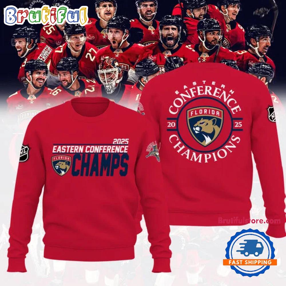 FLORIDA PANTHERS 2025 Eastern Conference Champions Team Logo Sweatshirt