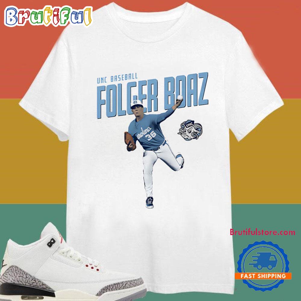 Folger Boaz North Carolina Baseball Illustrated T Shirt