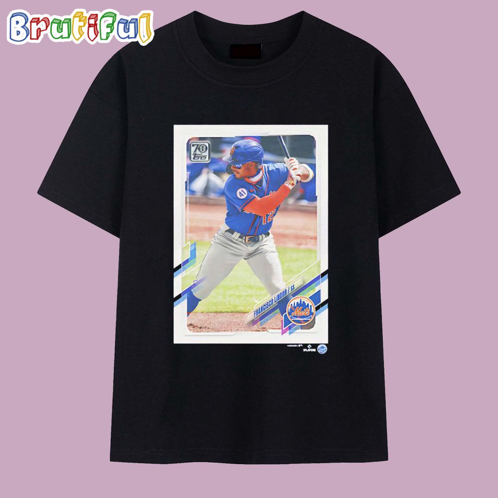 Francisco Lindor New York Mets 2021 Baseball Card T Shirt