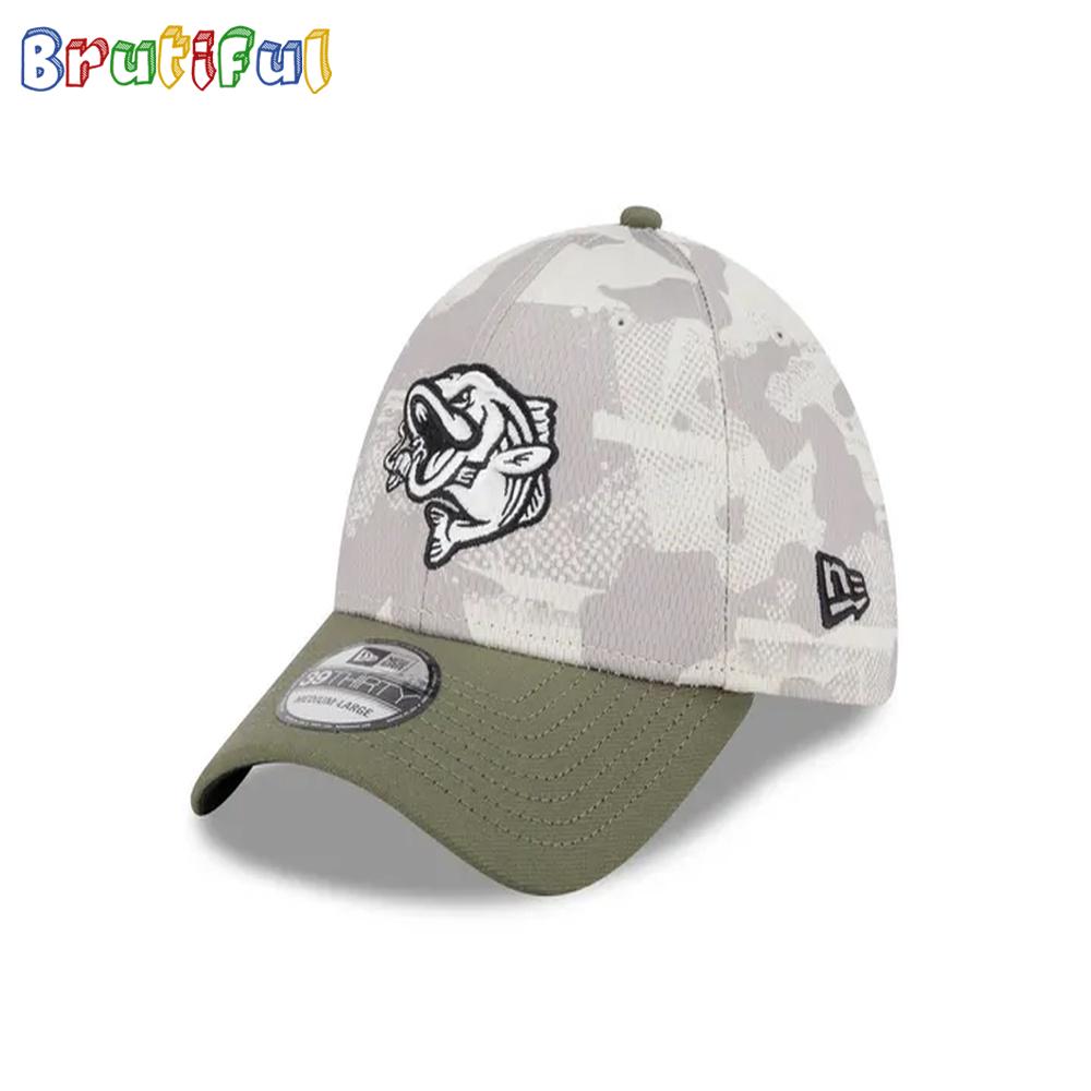 Gwinnett Stripers Special New Beige Olive 2025 Memorial Day Baseball Cap
