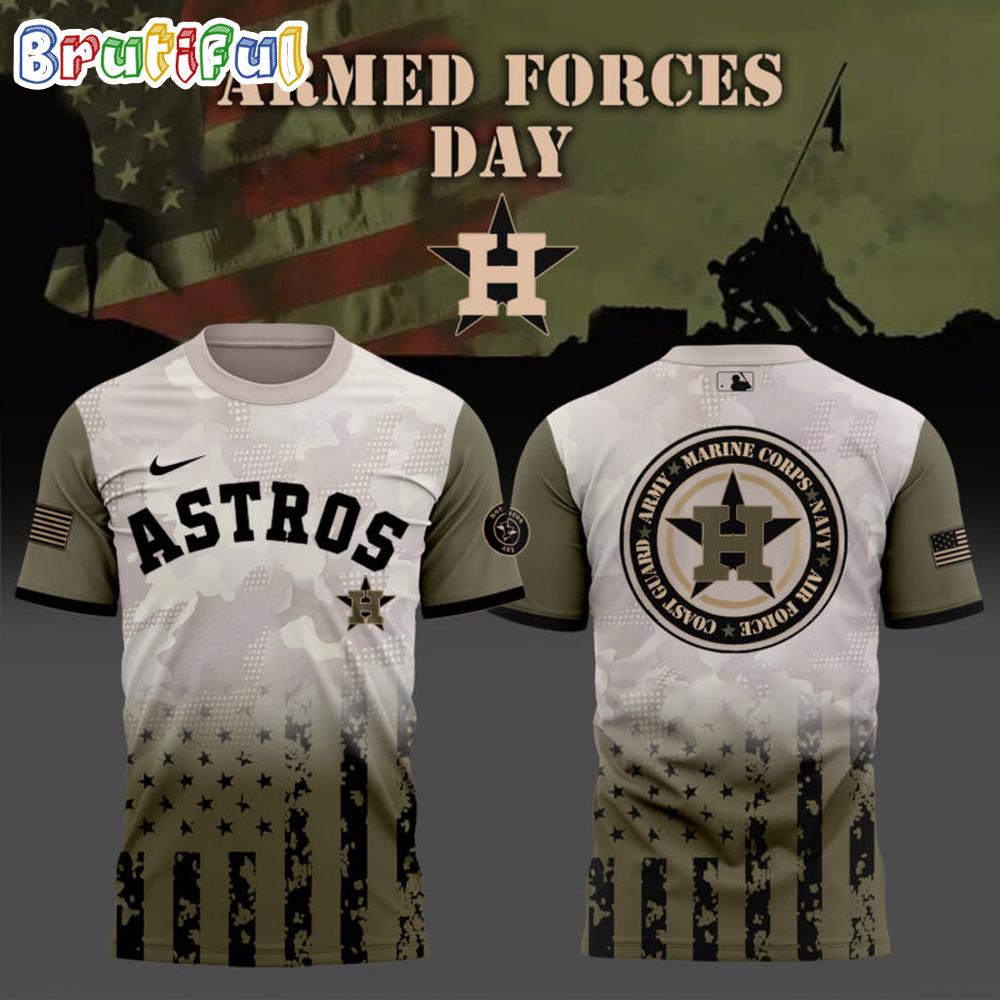 Houston Astros 2025 Armed Forces Day T Shirt